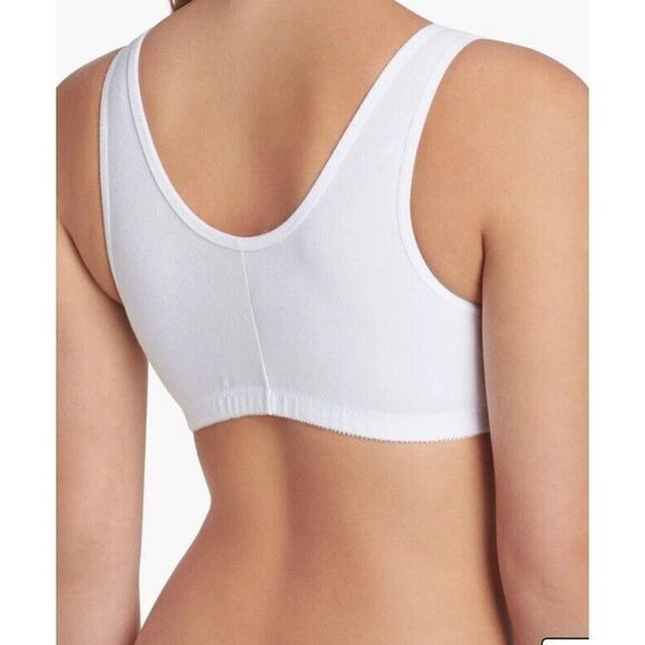 Amoena S C/D Frances SB Soft Cup Cotton Leisure Bra Front Close #2128 - Picture 2 of 5